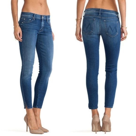 MOTHER Denim - MOTHER The Vamp Skinny Jeans Spiked Heels to Tractor Wheels Wash - Size 25